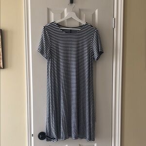 Black and White Striped Dress